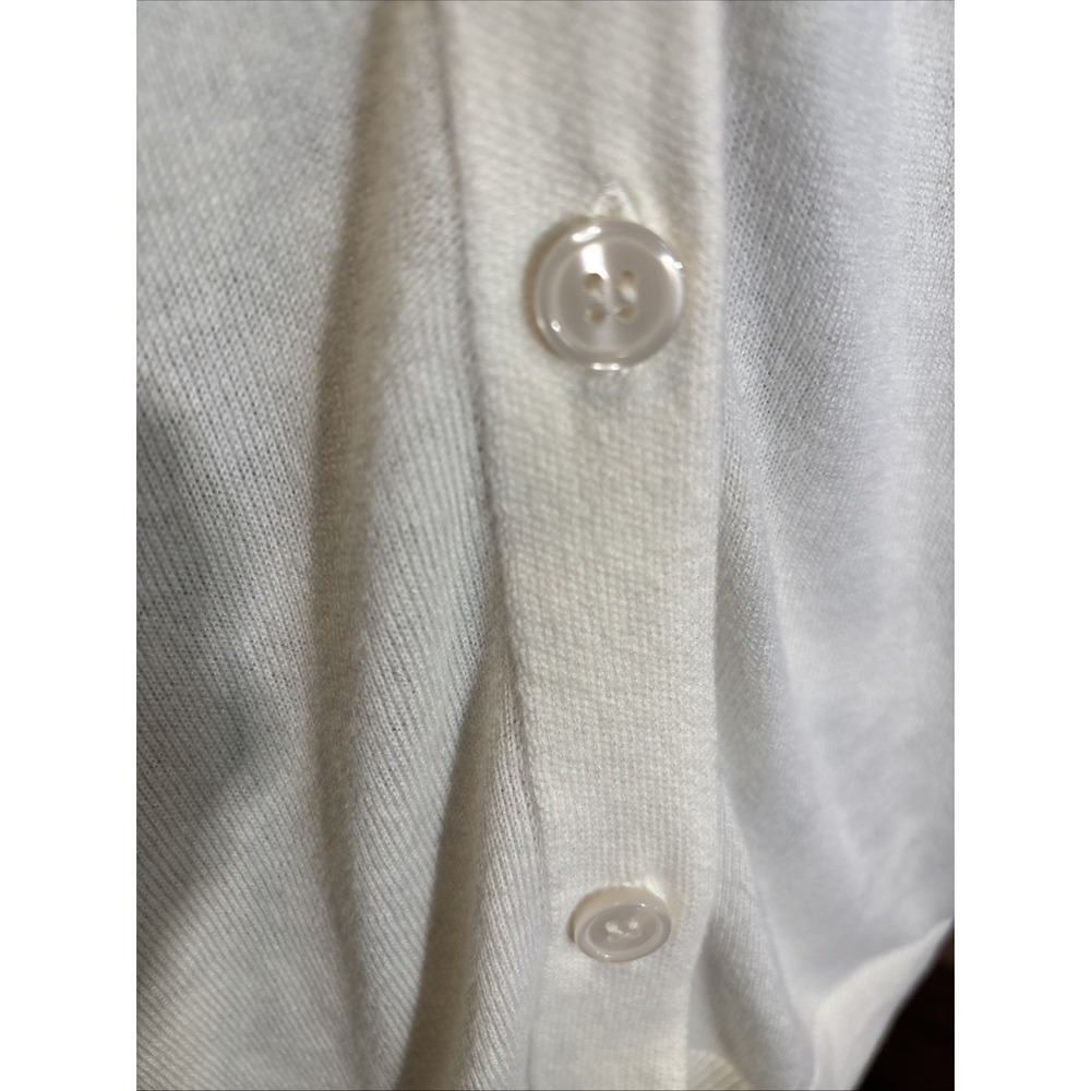 Banana Republic White V-Neck Lightweight Cardigan Women's Size Small Y2K Soft - Picture 8 of 10